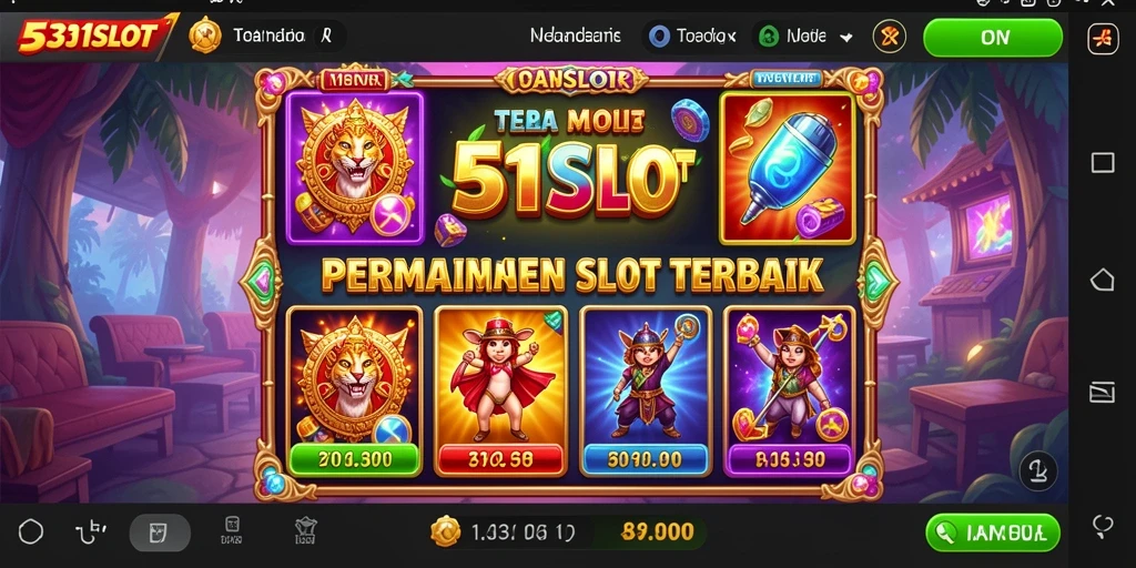 Tampilan gameplay menarik dari 531SLOT dengan berbagai tema dan fitur bonus.