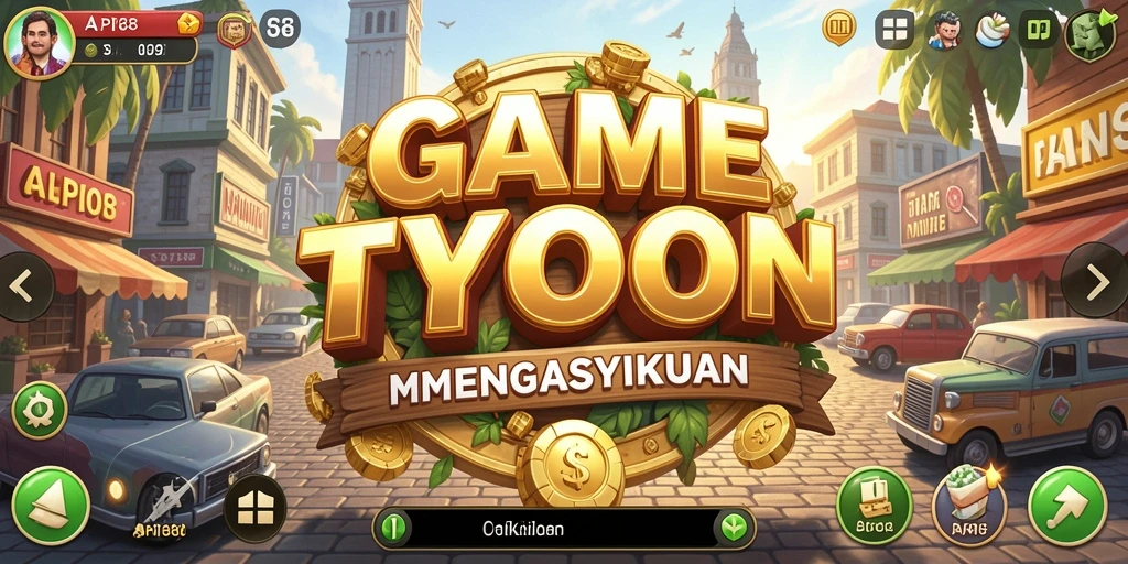 Tampilan gameplay <strong>API88</strong> dengan simulasi manajemen bisnis yang seru.