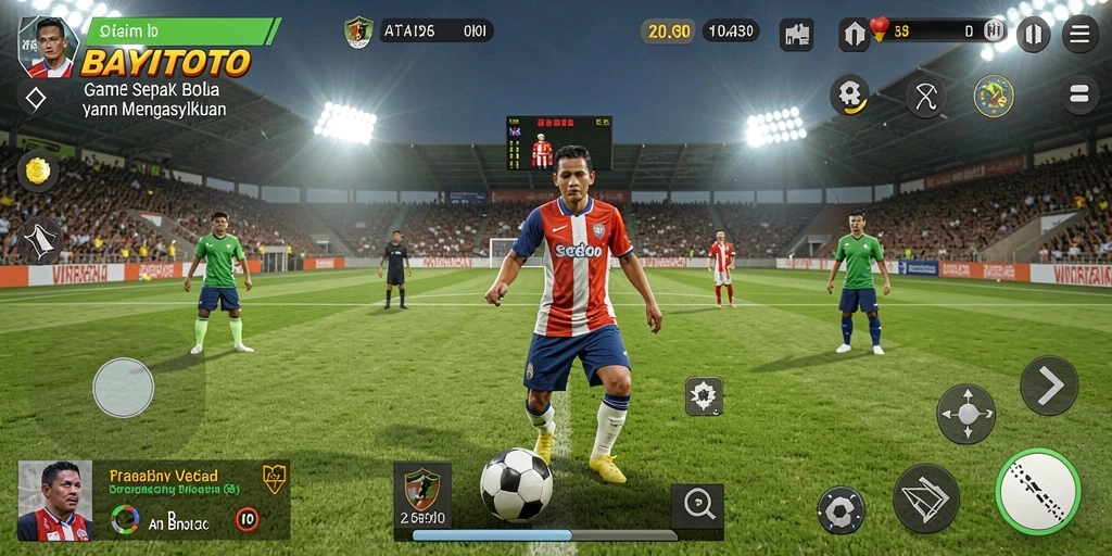 Screenshot gameplay BAYITOTO yang menampilkan aksi mendebarkan di lapangan.