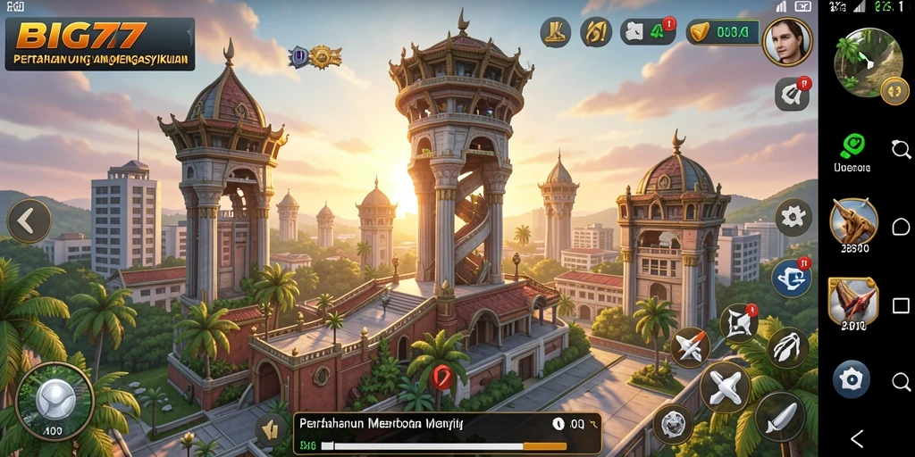 Gameplay menarik dalam BIG77 dengan nuansa Tower Defense yang menantang.