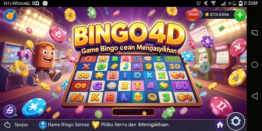 Tampilan aksi seru di permainan Bingo BINGO4D.