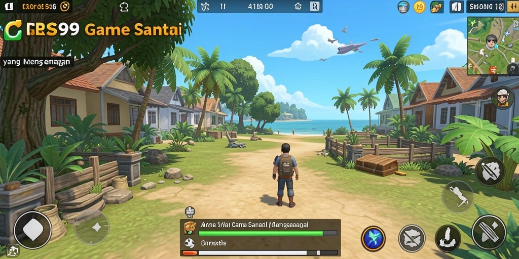 Tampilan menarik dari gameplay seru CRS99 yang penuh warna.