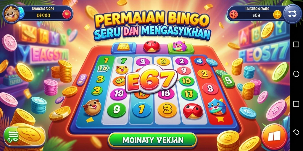 Screenshot gameplay Bingo di EOS77 dengan suasana yang mengasyikkan.