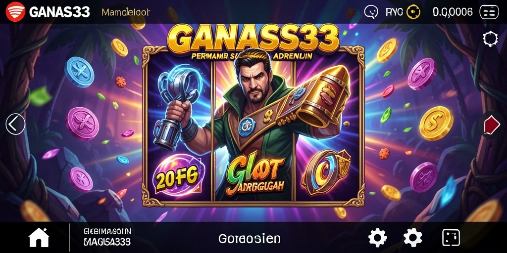 Screenshot utama menampilkan gameplay slot yang seru dan menarik.