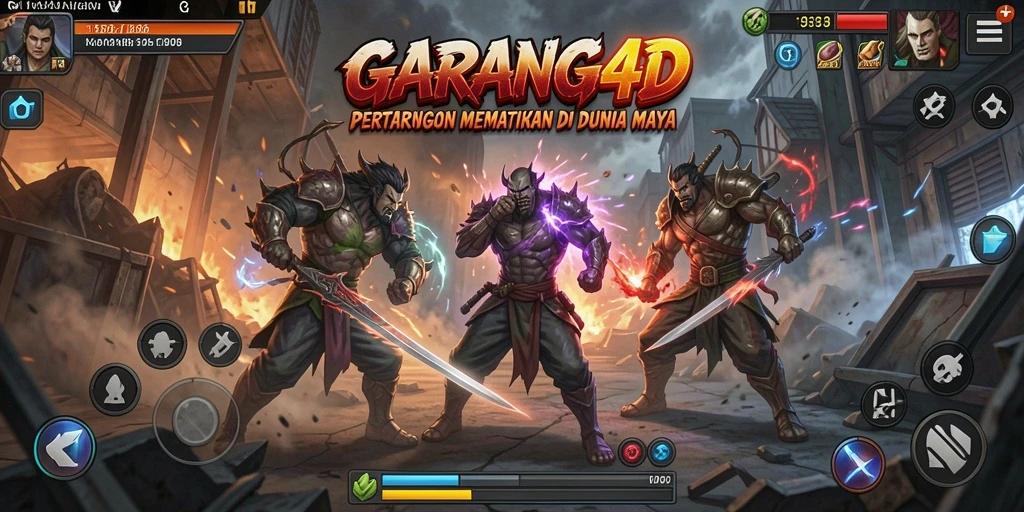 Tampilan gameplay GARANG4D yang memukau dengan pertarungan intens.