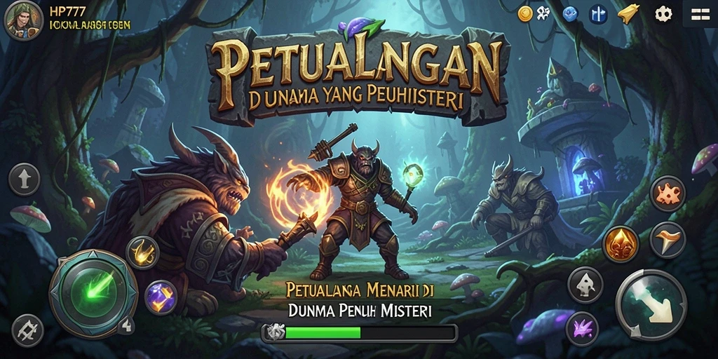 Tampilan gameplay HP777 yang menampilkan petualangan mendebarkan.