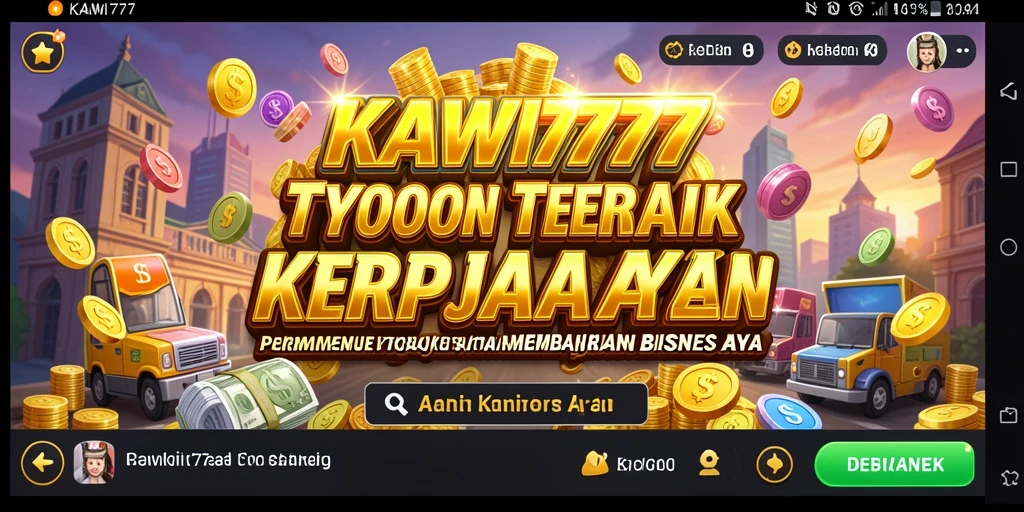 Screenshot KAWI777 menampilkan aksi membangun kerajaan bisnis Tycoon.