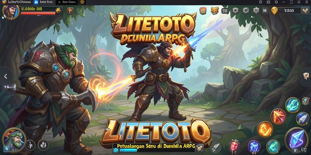 Tangkapan layar gameplay LITETOTO menunjukkan pertarungan epik dalam dunia ARPG.