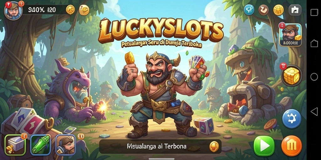 Tampilan menarik dari gameplay Open World LUCKYSLOTS.