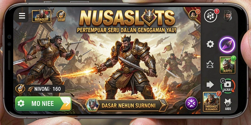 Tangkapan layar NUSASLOTS menunjukkan gameplay Battle Royale yang mendebarkan.