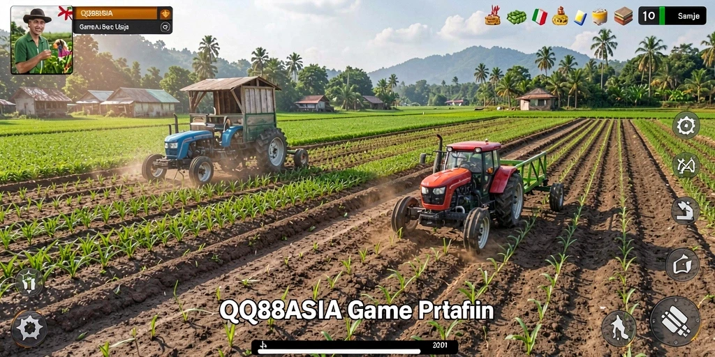 Tampilan gameplay QQ88ASIA yang menarik dan penuh warna.