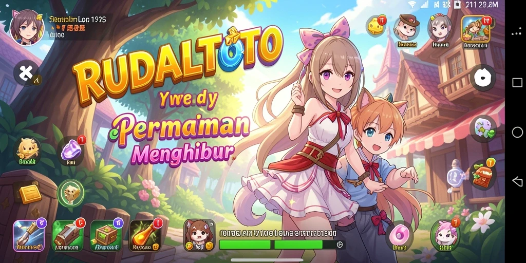Tangkapan layar gameplay RUDALTOTO yang menampilkan aksi seru karakter Anime.