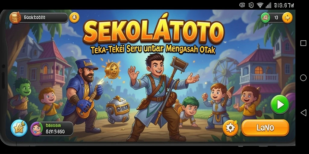 Tampilan gameplay dari SEKOLAHTOTO yang penuh teka-teki menantang.
