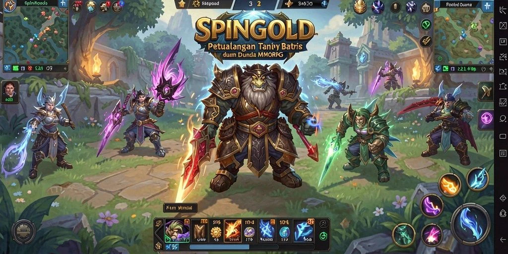 Gameplay SPINGOLD yang menarik dan penuh petualangan di dunia MMORPG.