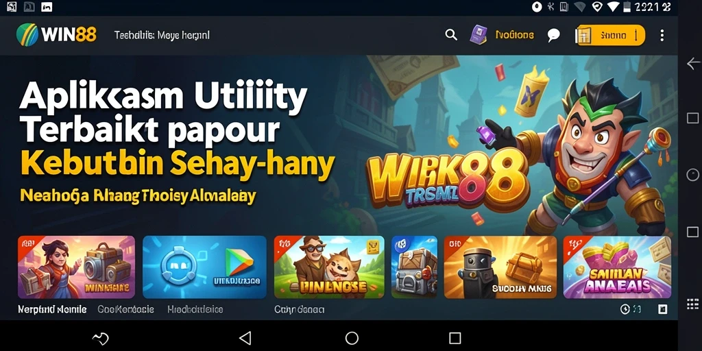 Tampilan antarmuka utama WIN88 yang sederhana dan intuitif.